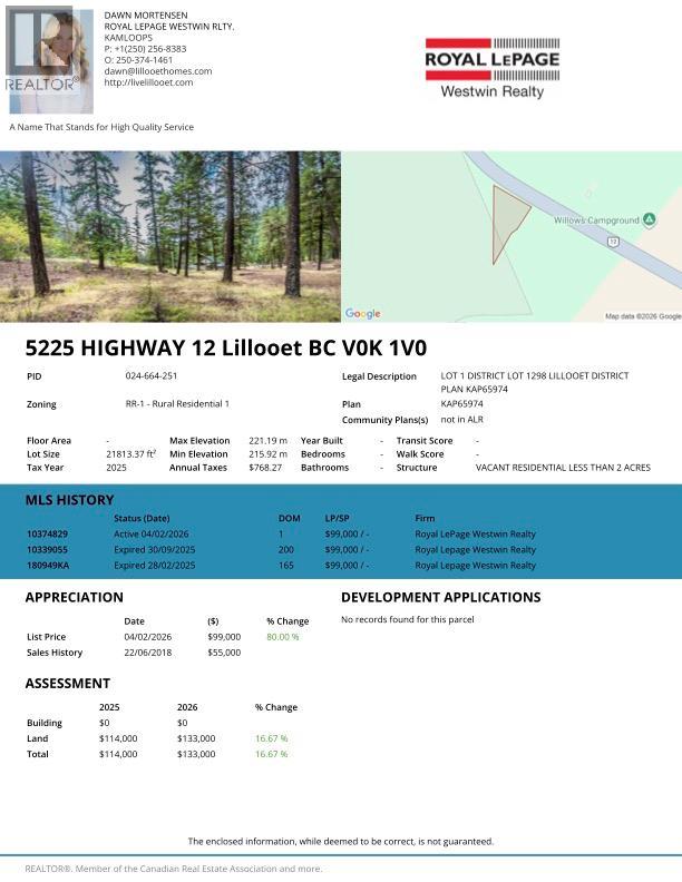 5225 12 Highway, lillooet, British Columbia