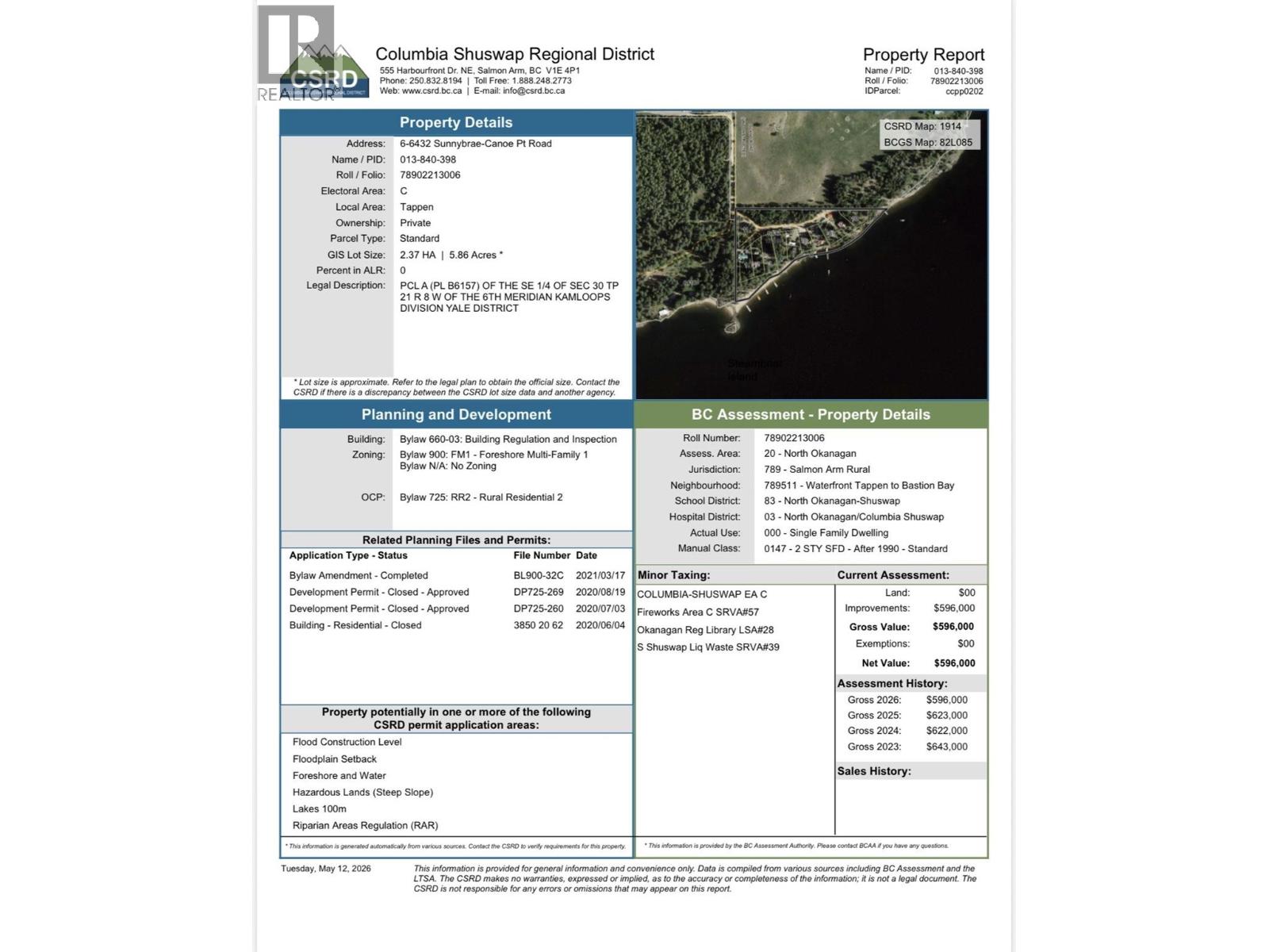 6432 Sunnybrae Canoe-Point Road Lot# 5, Tappen, British Columbia  V0E 2X1 - Photo 30 - 10387243